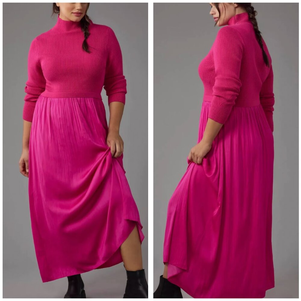 Anthropologie Pink Maxi Dress